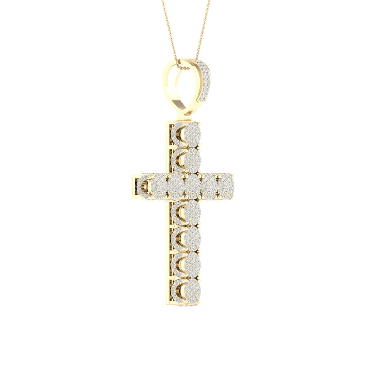 10k Yellow Gold 1CT Lab Diamond Religious Pendant Charm