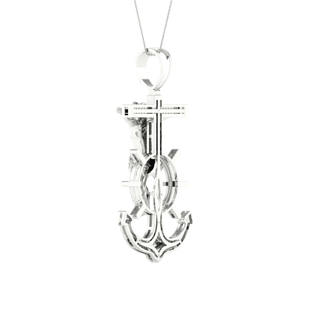 Celestial 10k White Gold 0.50CT Lab Diamond Pendant