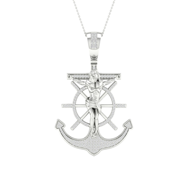 10k White Gold Lab Diamond Pendant: Timeless Elegance
