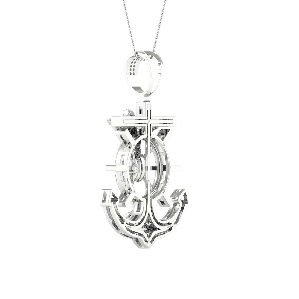 10k White Gold Lab Diamond Pendant: Timeless Elegance