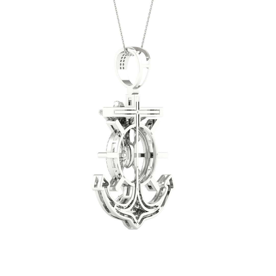 10k White Gold Lab Diamond Pendant: Timeless Elegance
