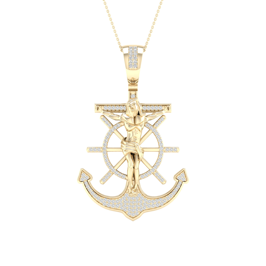 10k Yellow Gold Lab Diamond Pendant: Timeless Elegance