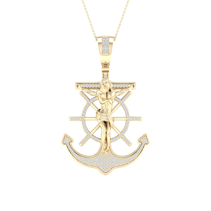 10k Yellow Gold Lab Diamond Pendant: Timeless Elegance