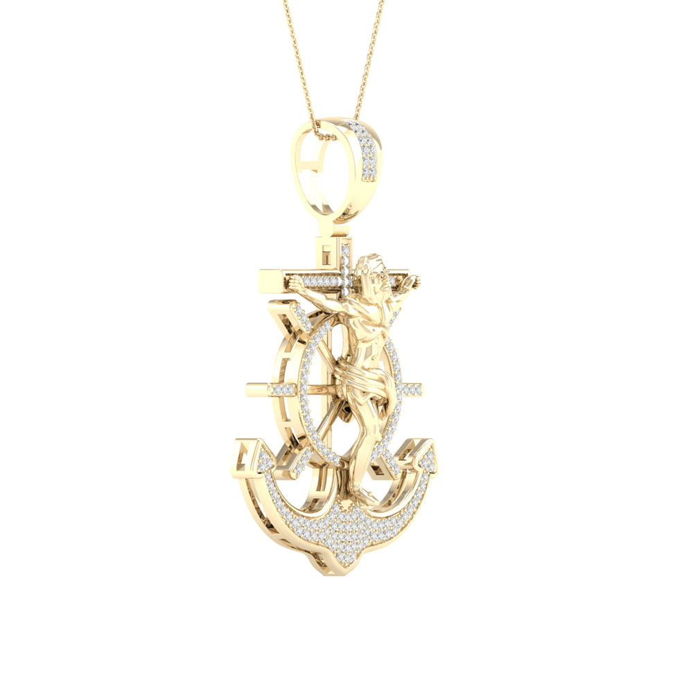 10k Yellow Gold Lab Diamond Pendant: Timeless Elegance