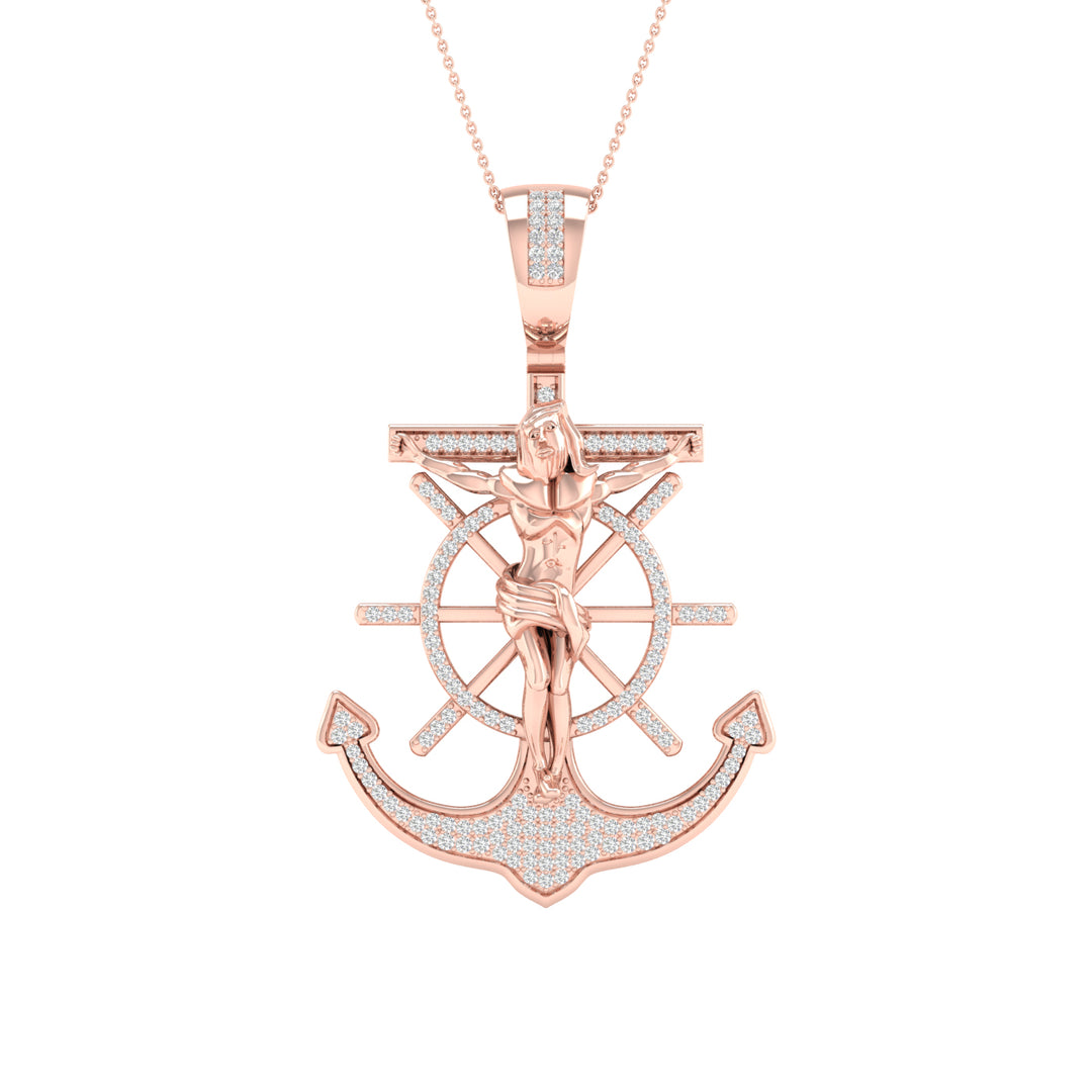10k Rose Gold 0.33CT Lab Diamond Pendant Charm
