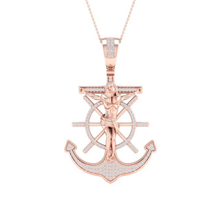 10k Rose Gold 0.33CT Lab Diamond Pendant Charm