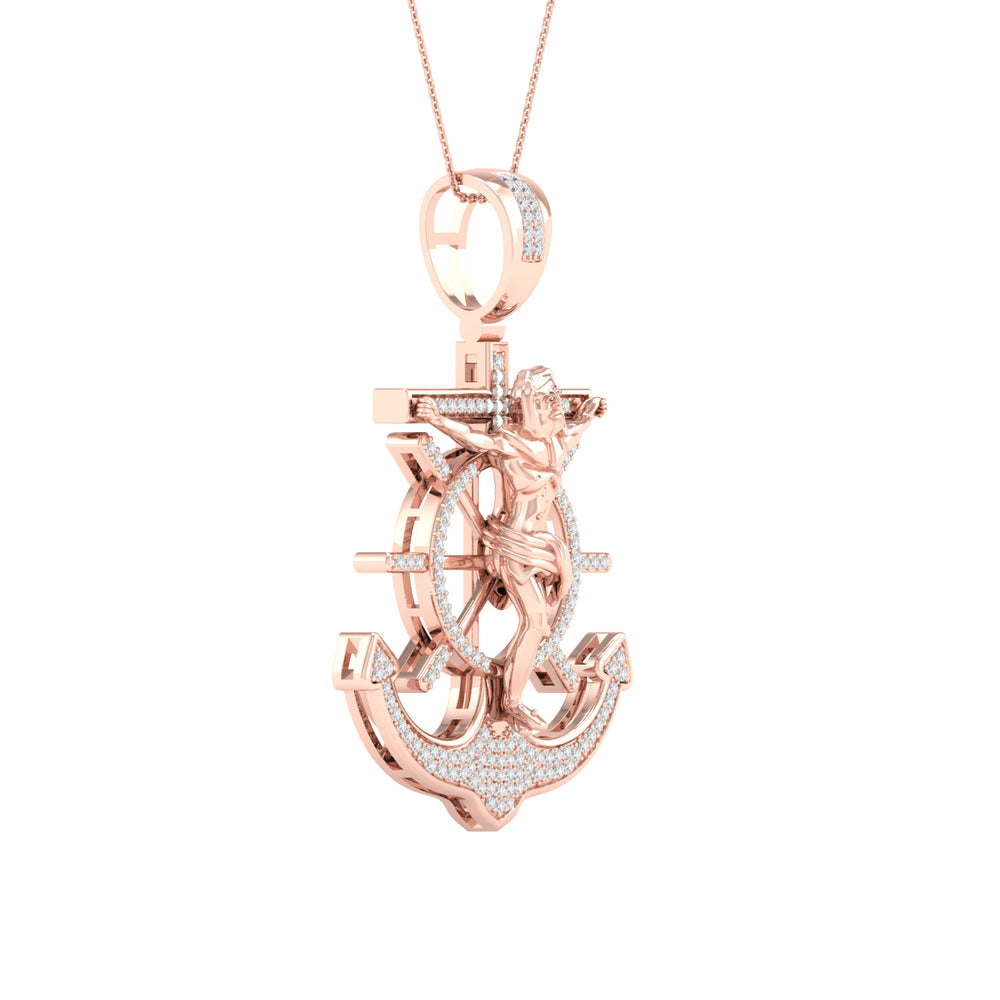 10k Rose Gold 0.33CT Lab Diamond Pendant Charm