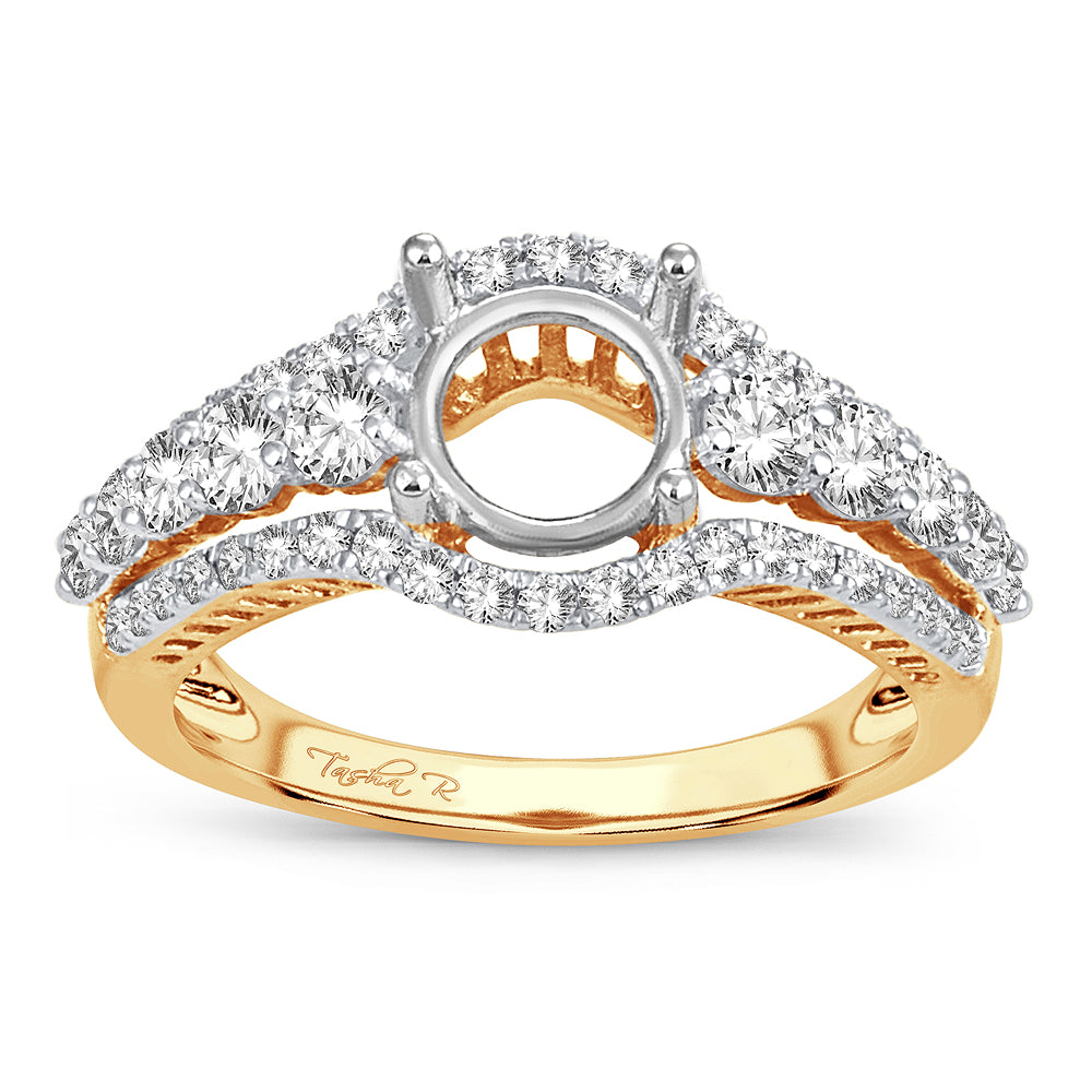 14K Yellow Gold Lab Grown Diamond Ring Guard Enhancer