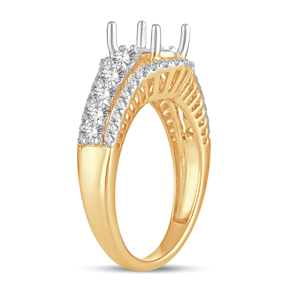 14K Yellow Gold Lab Grown Diamond Ring Guard Enhancer