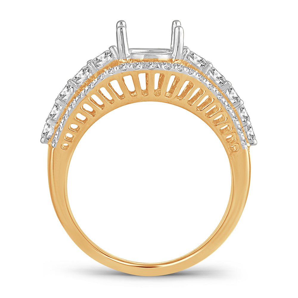 14K Yellow Gold Lab Grown Diamond Ring Guard Enhancer