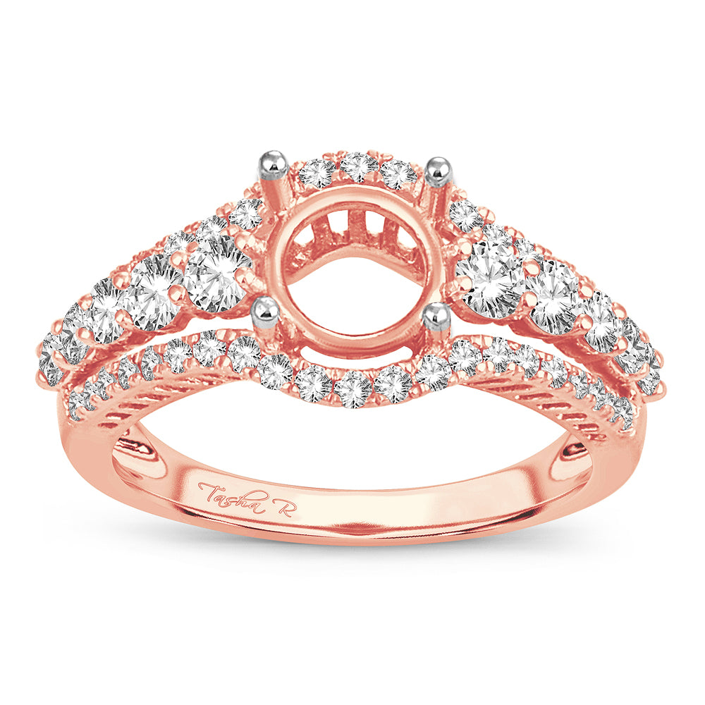 14k Rose Gold Lab Diamond Ring Guard Enhancer Brilliance