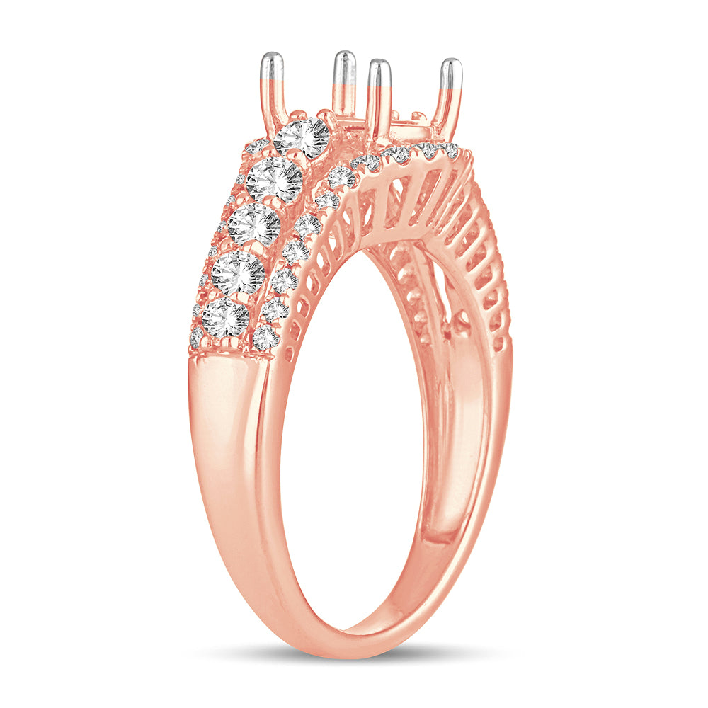 14k Rose Gold Lab Diamond Ring Guard Enhancer Brilliance