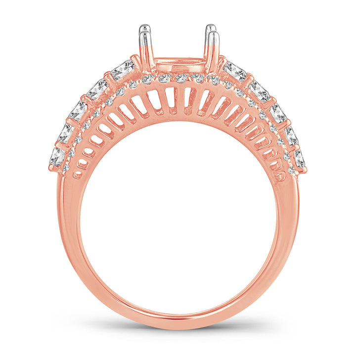 14k Rose Gold Lab Diamond Ring Guard Enhancer Brilliance
