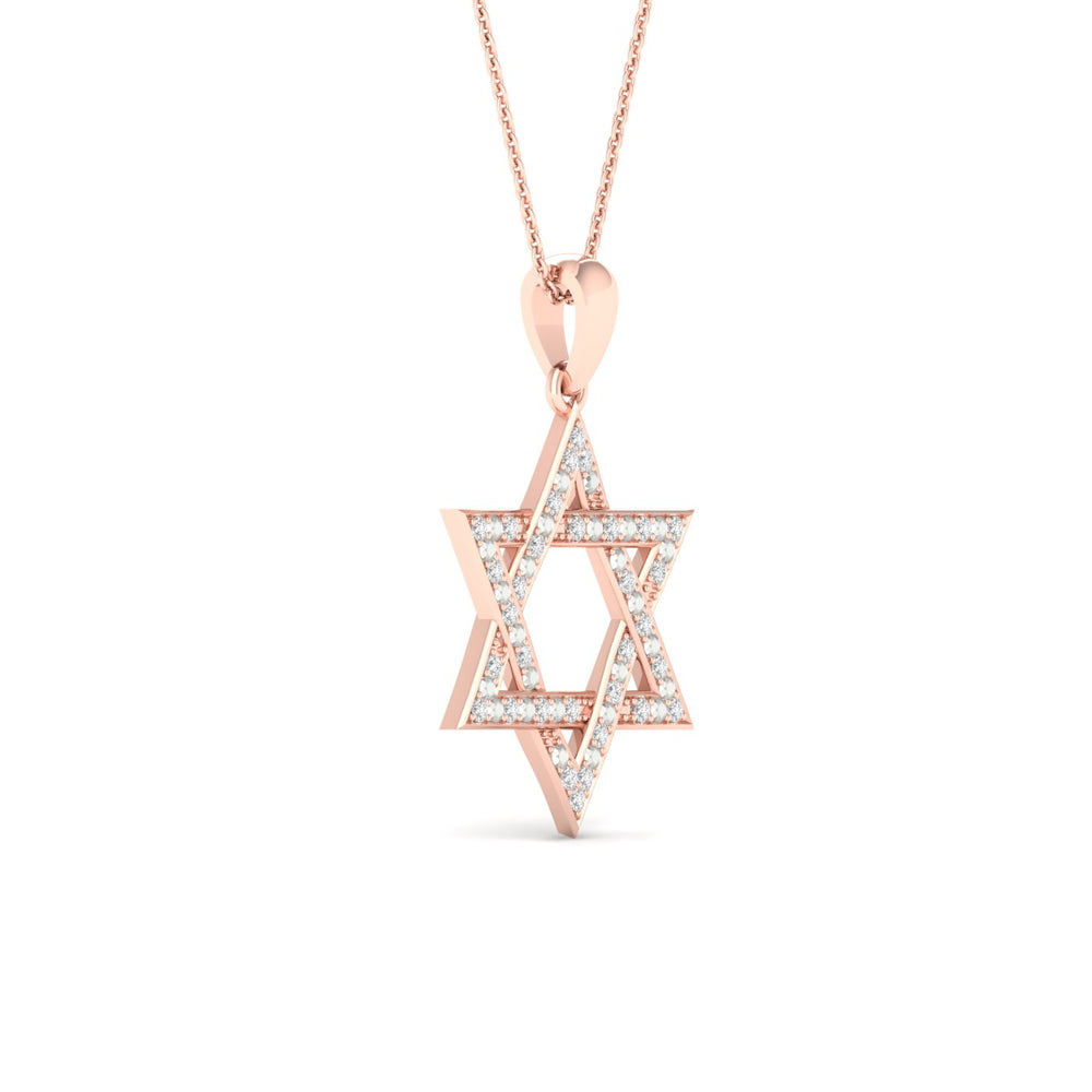Soft Rose Gold Lab Diamond Pendant - Minimalist Elegance