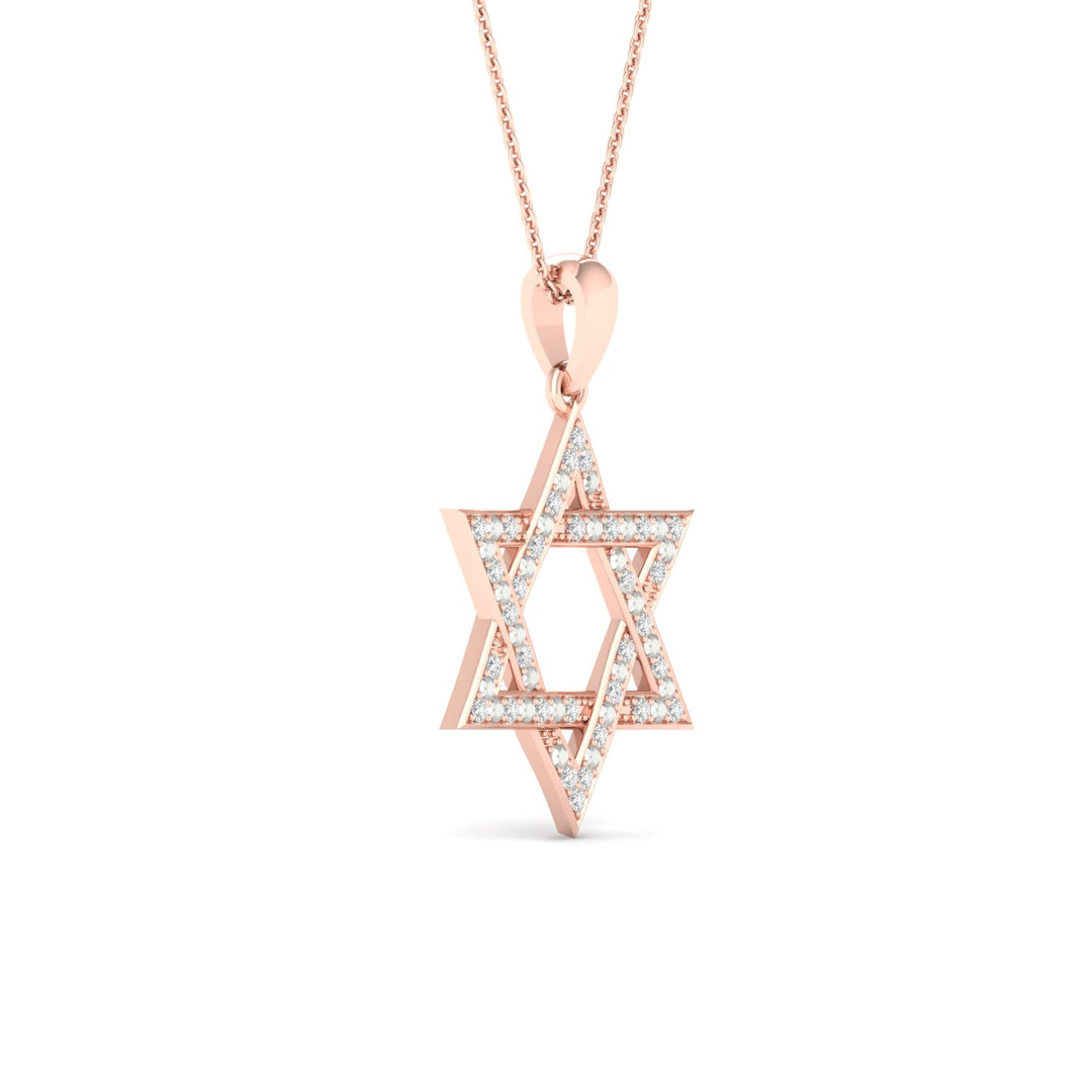 Soft Rose Gold Lab Diamond Pendant - Minimalist Elegance