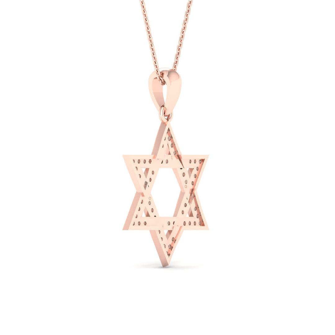 Soft Rose Gold Lab Diamond Pendant - Minimalist Elegance