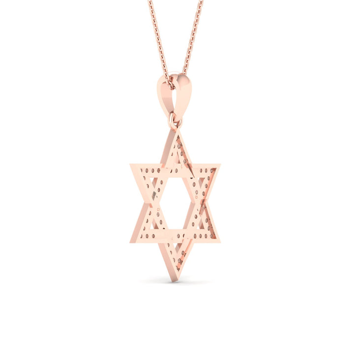 Soft Rose Gold Lab Diamond Pendant - Minimalist Elegance