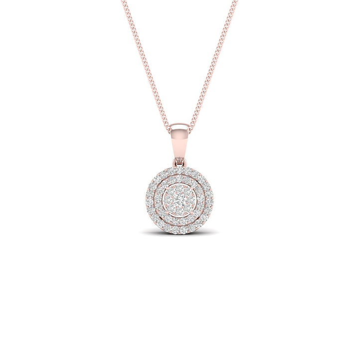 Delicate 10k Rose Gold 0.13CT Lab Diamond Pendant