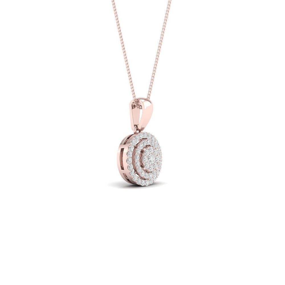 Delicate 10k Rose Gold 0.13CT Lab Diamond Pendant