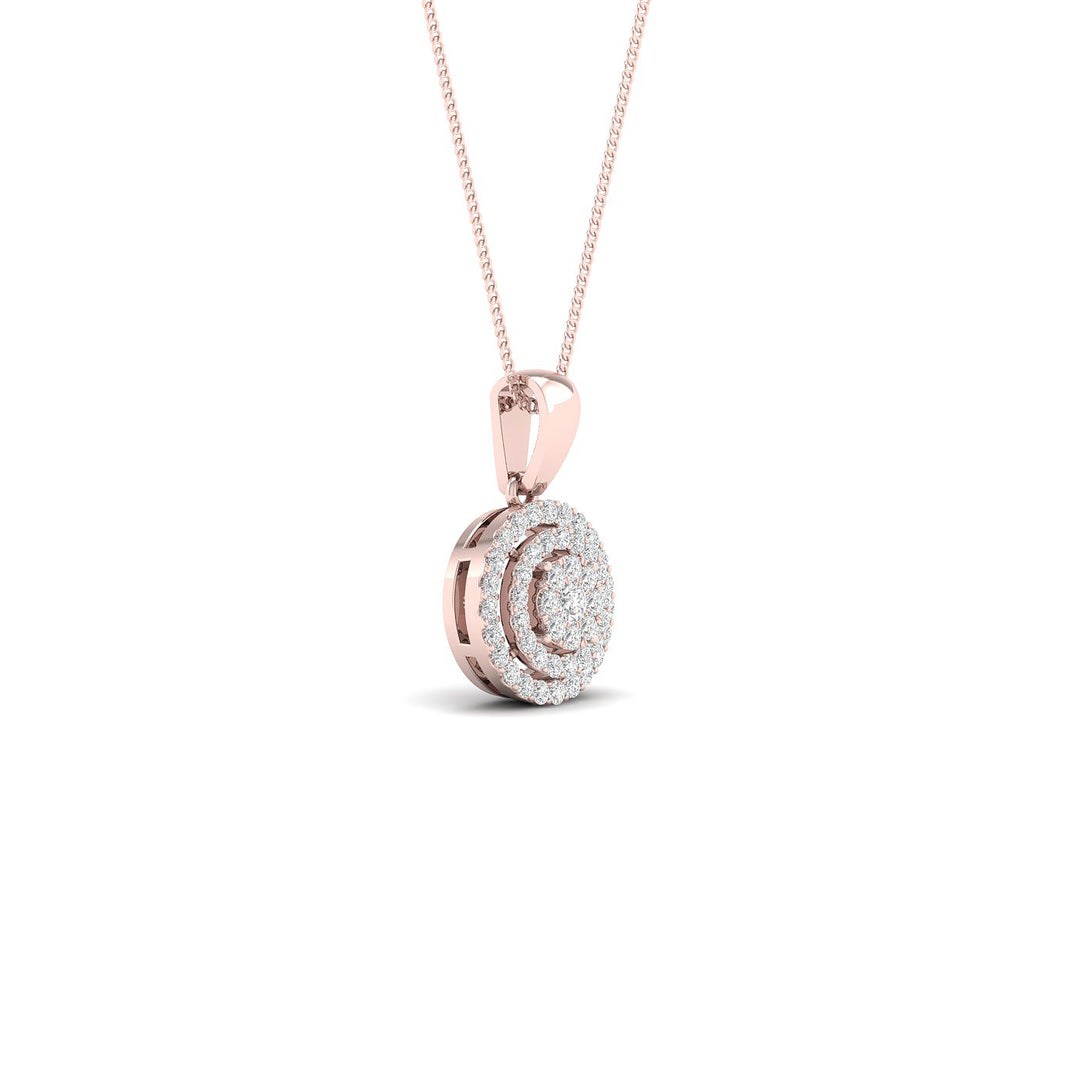Delicate 10k Rose Gold 0.13CT Lab Diamond Pendant