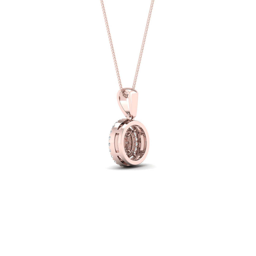 Delicate 10k Rose Gold 0.13CT Lab Diamond Pendant