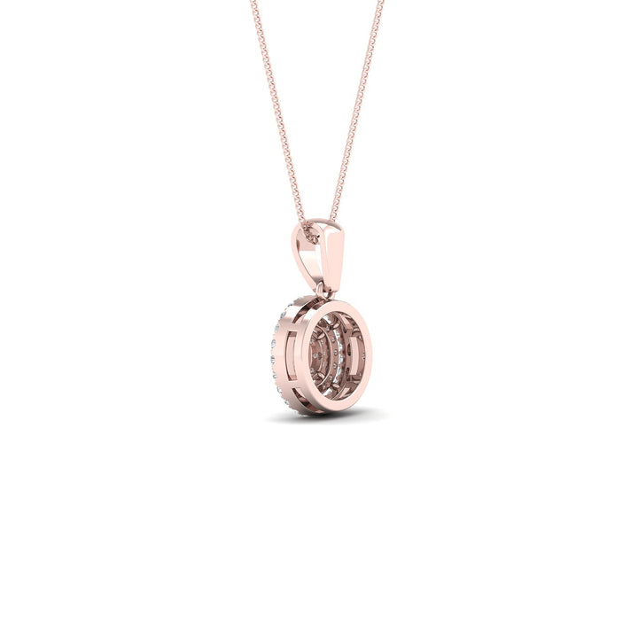 Delicate 10k Rose Gold 0.13CT Lab Diamond Pendant