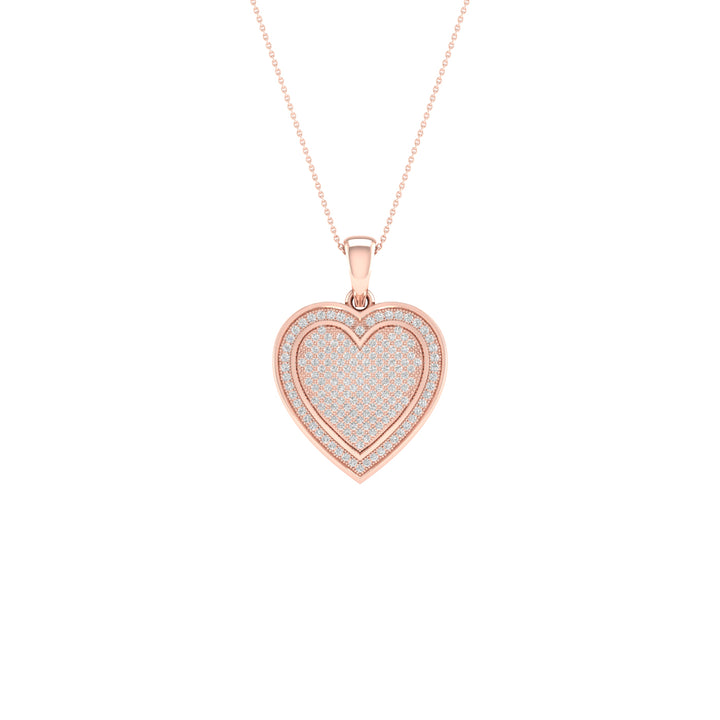 Chic 10k Rose Gold Lab Diamond Pendant - Timeless Elegance
