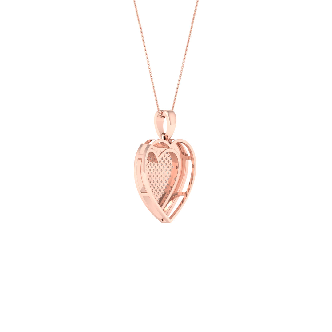 Chic 10k Rose Gold Lab Diamond Pendant - Timeless Elegance