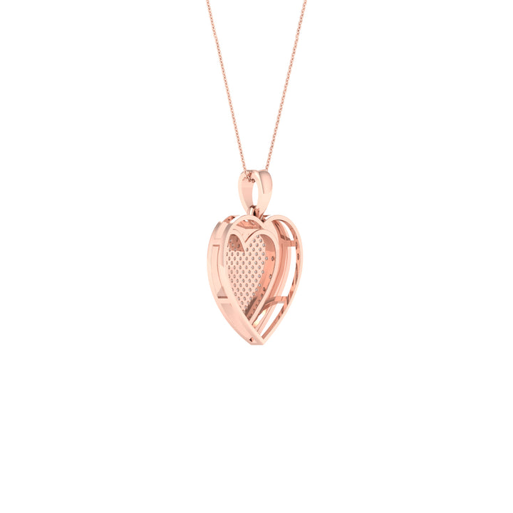 Chic 10k Rose Gold Lab Diamond Pendant - Timeless Elegance