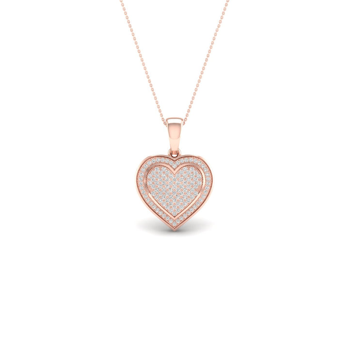 Romantic 10k Rose Gold 0.33CT Lab Diamond Pendant