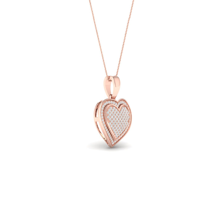 Romantic 10k Rose Gold 0.33CT Lab Diamond Pendant