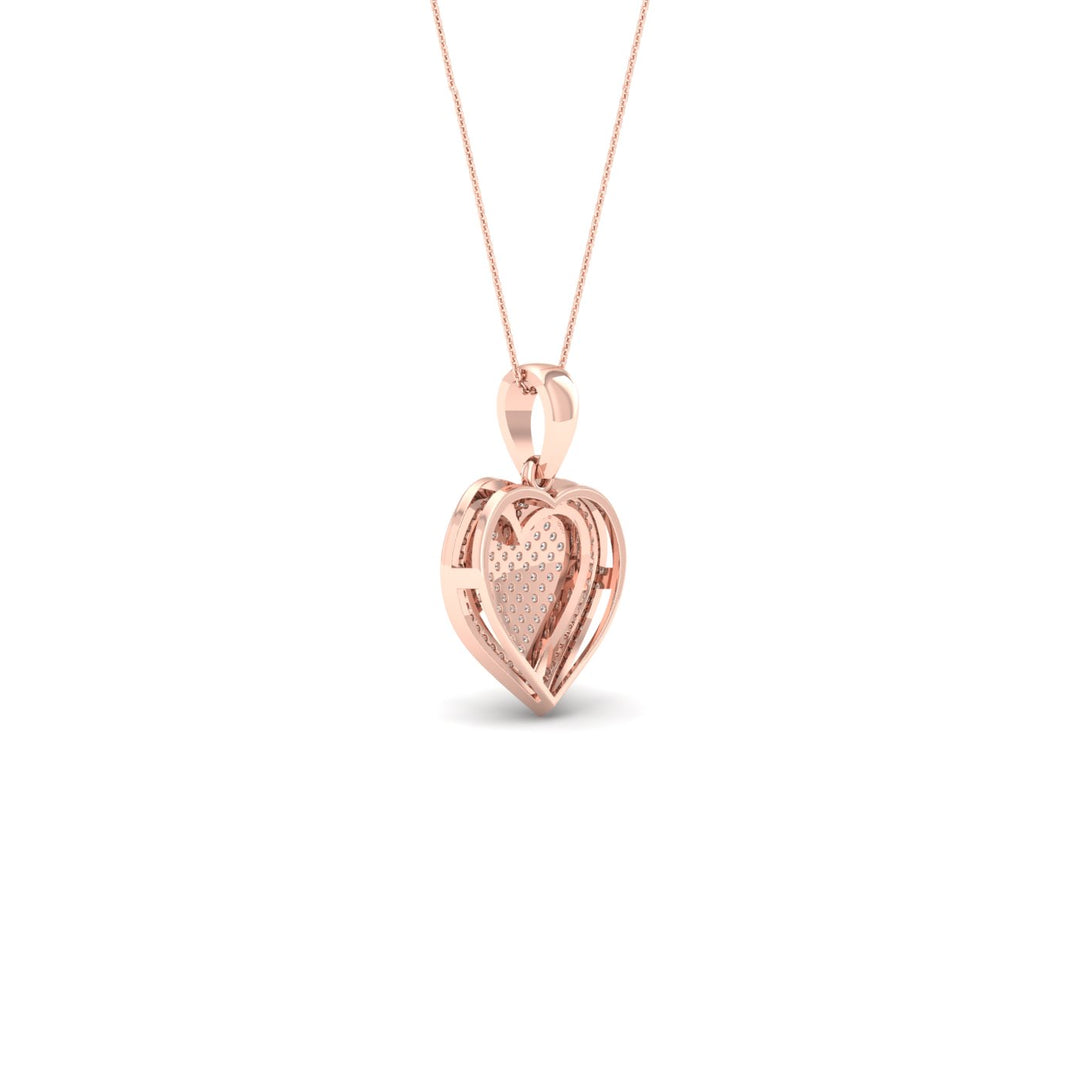 Romantic 10k Rose Gold 0.33CT Lab Diamond Pendant