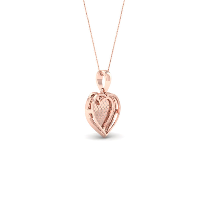 Romantic 10k Rose Gold 0.33CT Lab Diamond Pendant