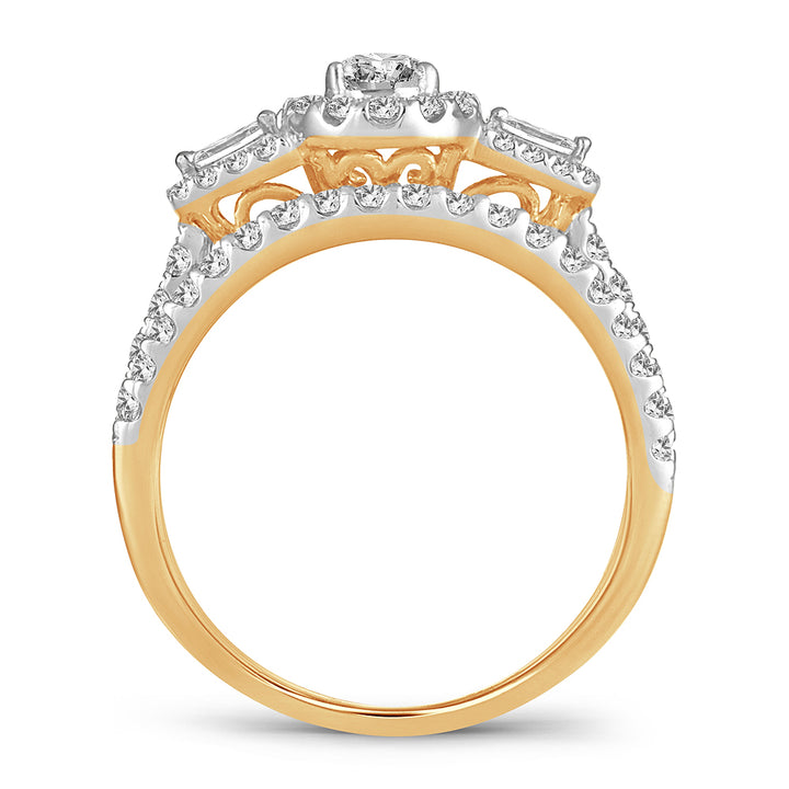 14k Rose Gold 1ct Lab Diamond Womens Engagement Ring