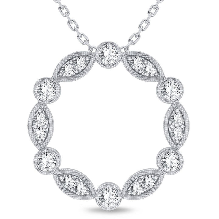 14k White Gold Lab Diamond Pendant: Timeless Elegance