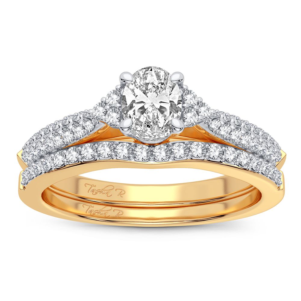 14K Yellow Gold Lab Diamond Bridal Ring (0.60CT)