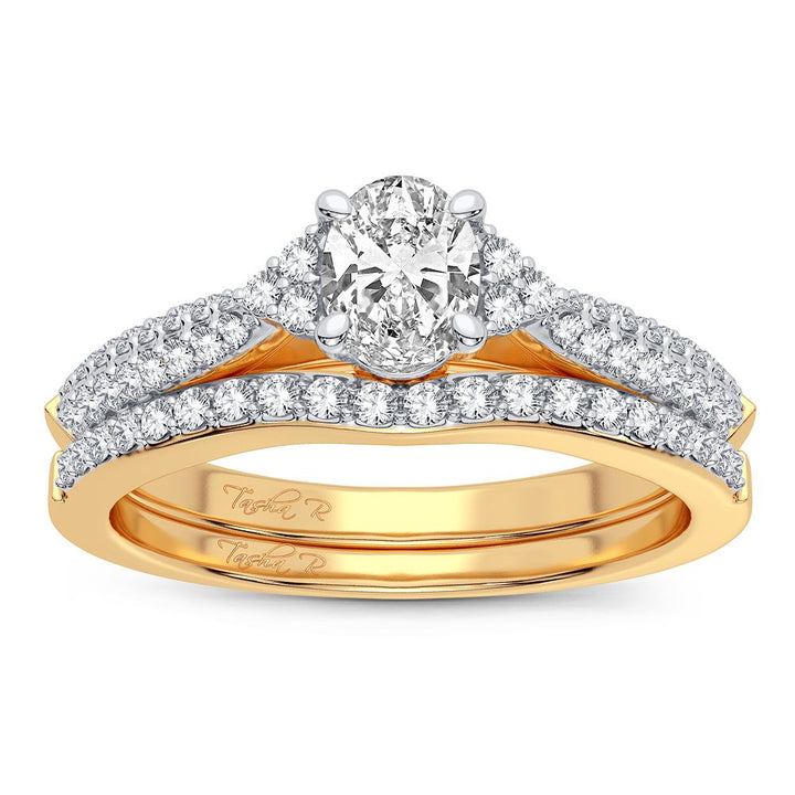 14K Yellow Gold Lab Diamond Bridal Ring (0.60CT)