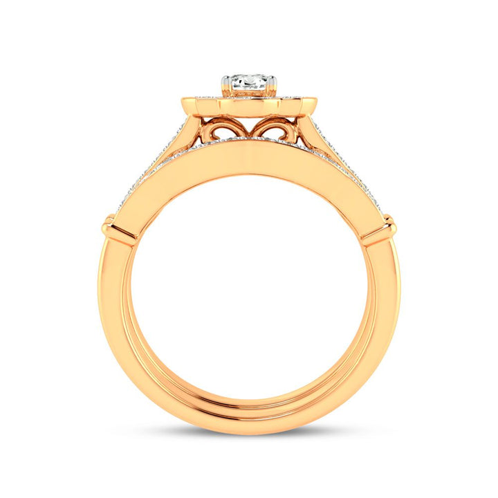 Classic 14k Yellow Gold 0.50ct Lab Diamond Bridal Ring
