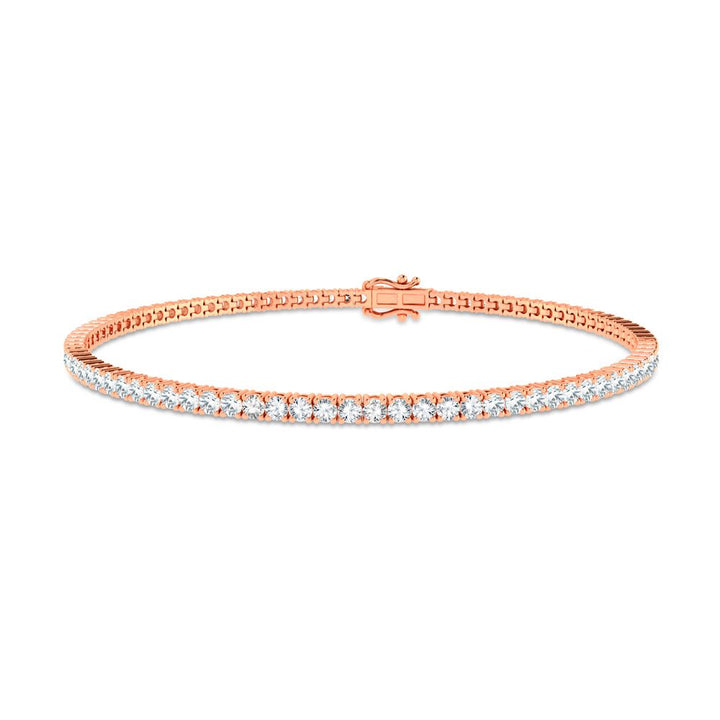 Romantic Rose Gold Lab Diamond Womens Bracelet (2.00ct)