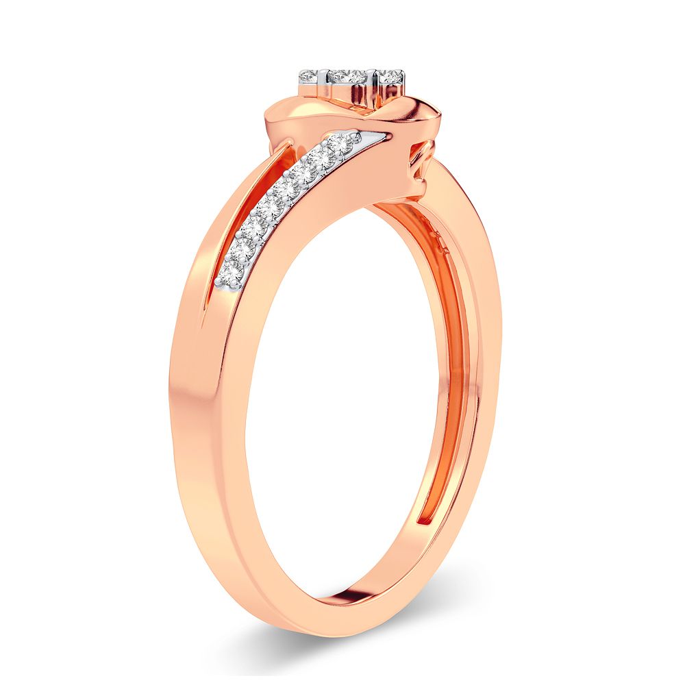 Delicate 14K White Gold Lab Diamond Promise Ring (0.16CT)