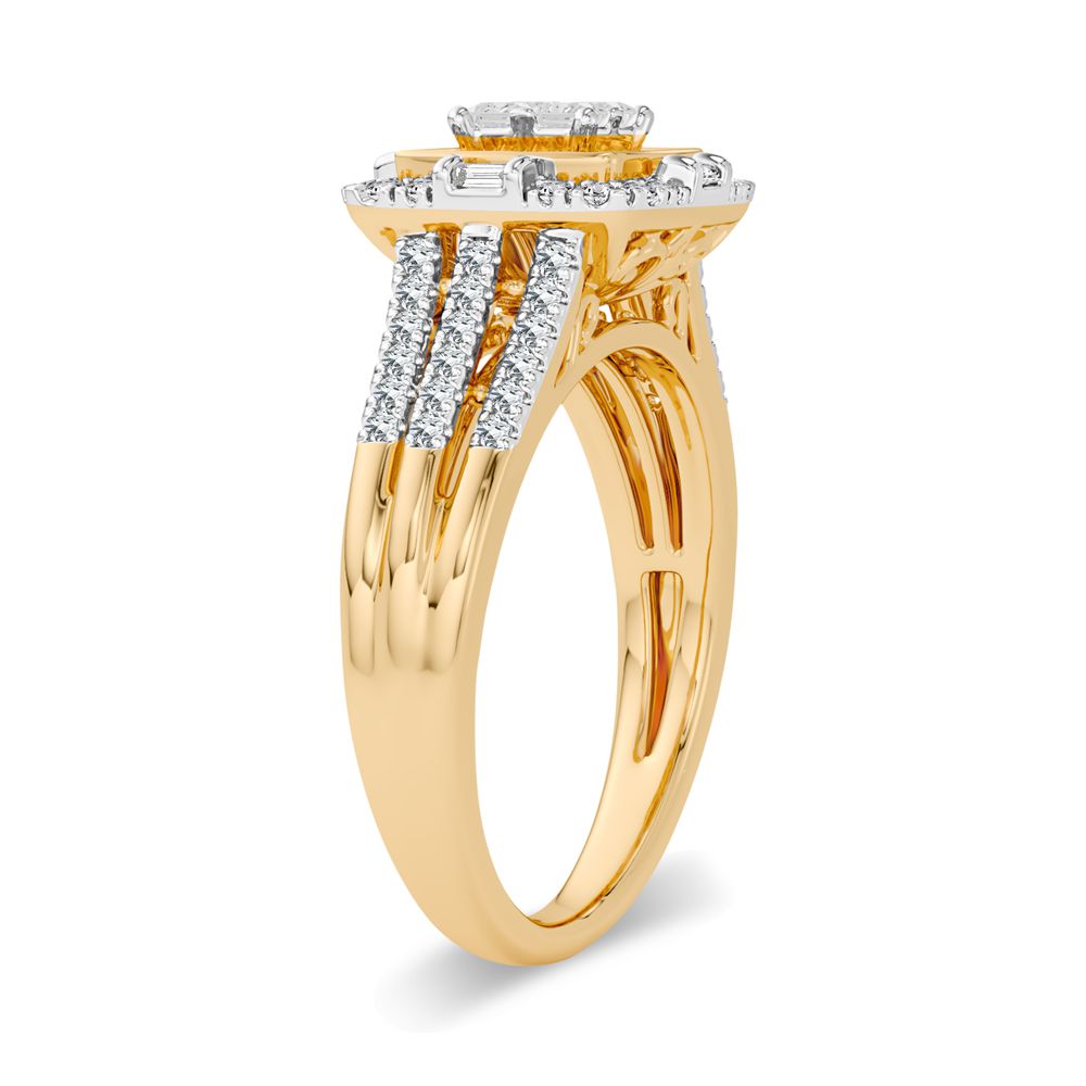 14K Yellow Gold Lab Diamond Engagement Ring - 0.50CT Solitaire
