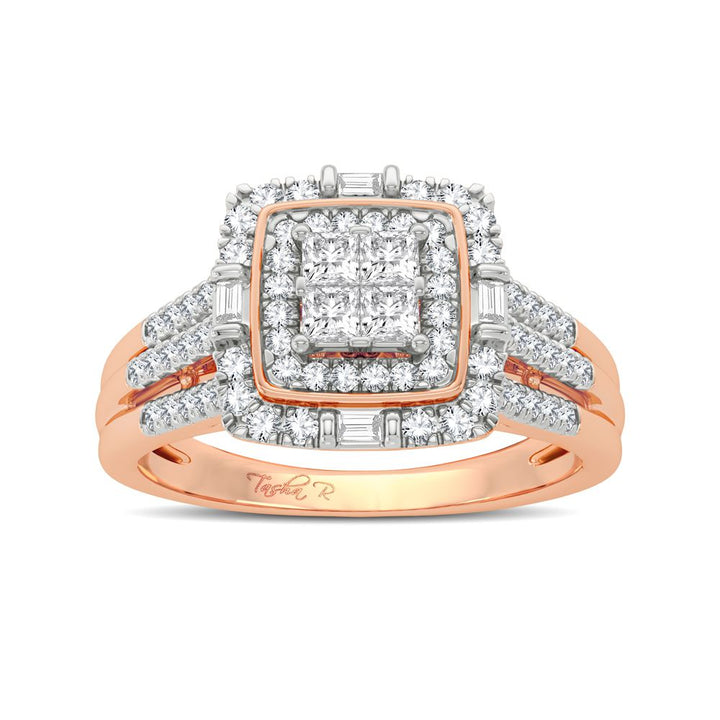 Delicate 14k Rose Gold 0.50CT Lab Diamond Ring