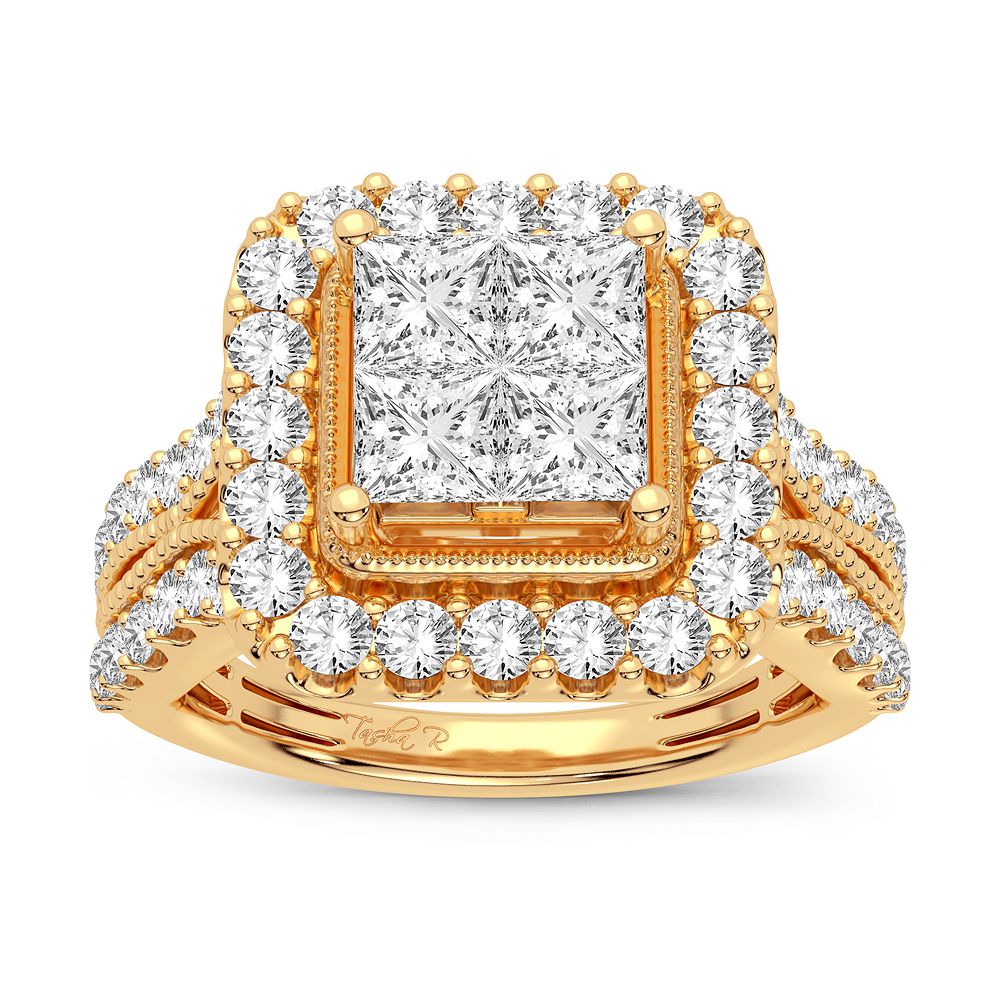 14K Yellow Gold Lab-Created 2CT Diamond Engagement Ring