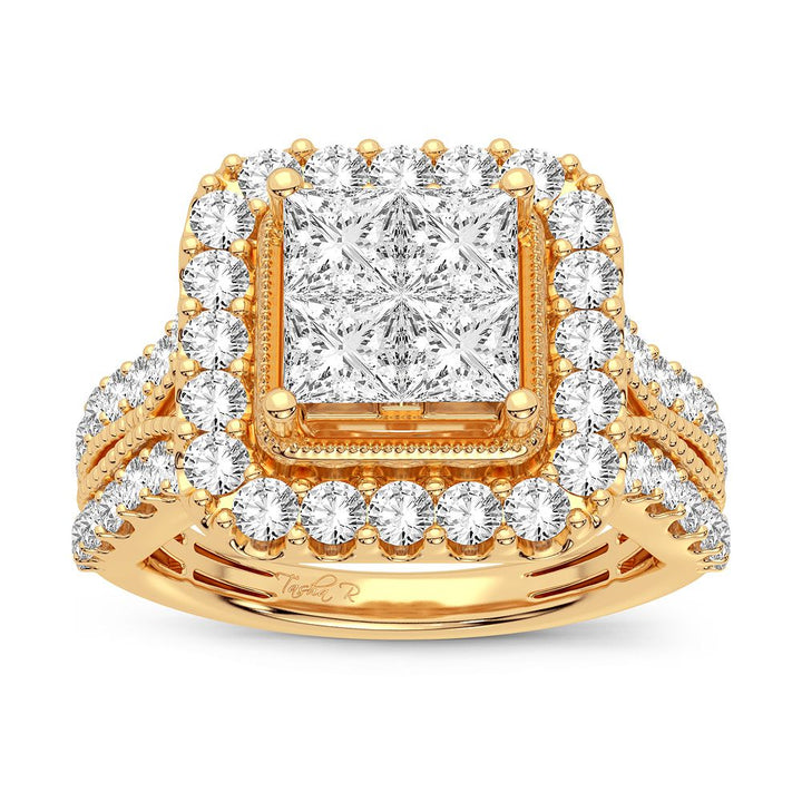 14K Yellow Gold Lab-Created 2CT Diamond Engagement Ring