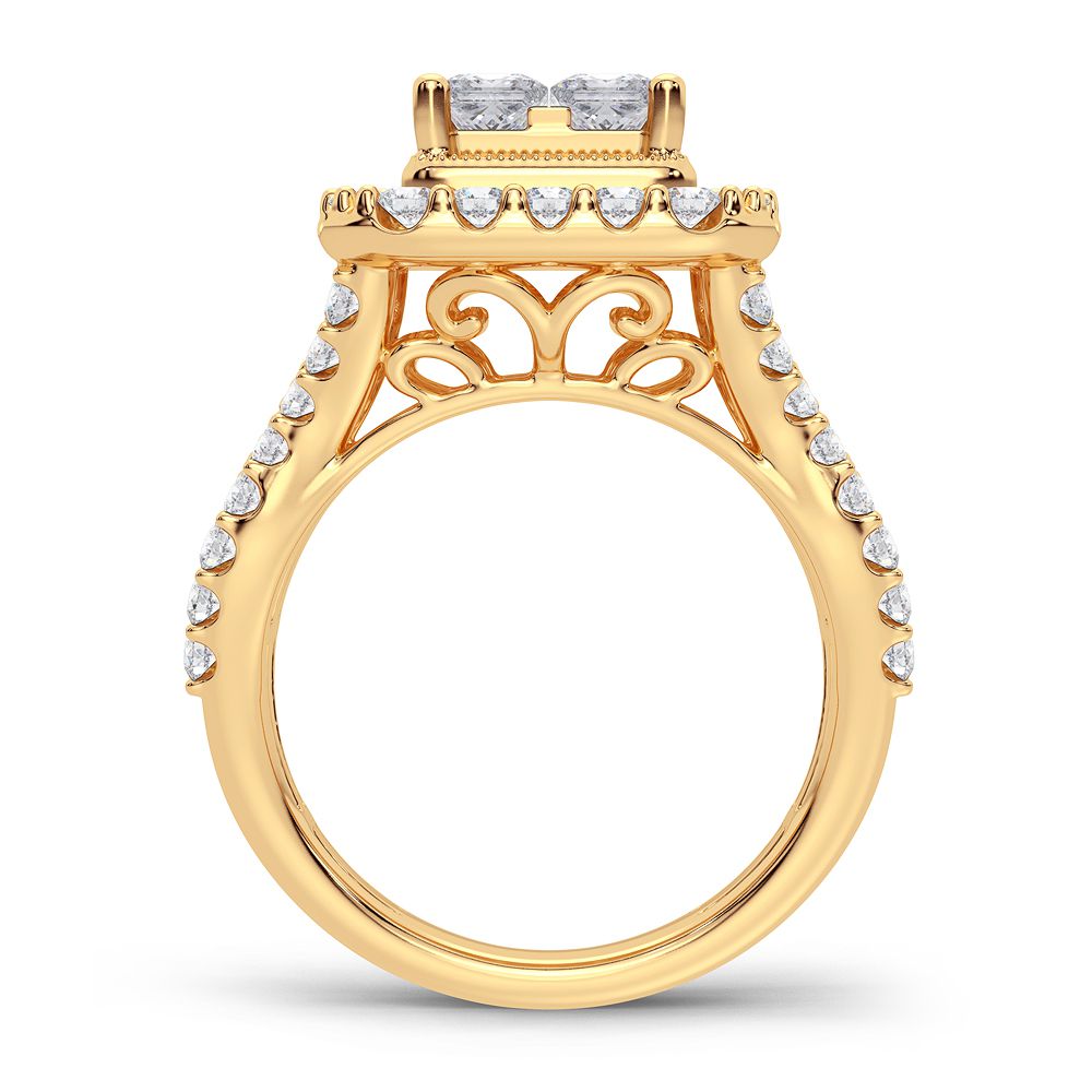 14K Yellow Gold Lab-Created 2CT Diamond Engagement Ring