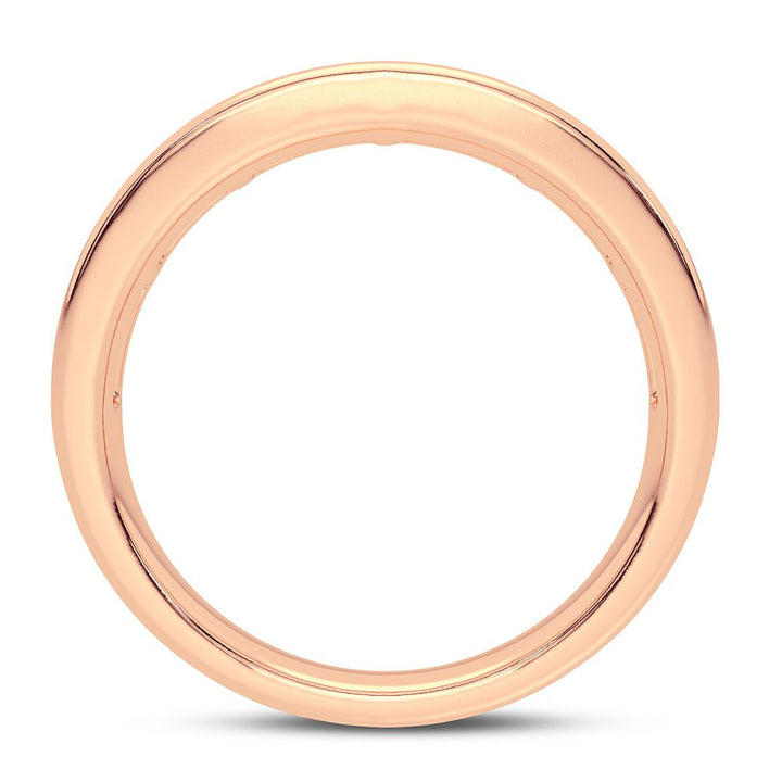 10k Rose Gold Lab Diamond Womens Fashion Band Ring