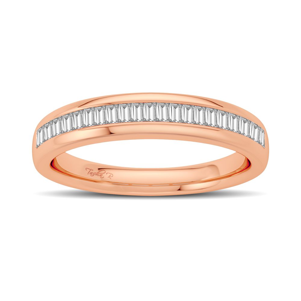Romantic Rose Gold Lab Diamond Womens Band - 0.20CT