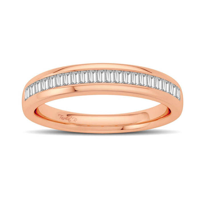 Romantic Rose Gold Lab Diamond Womens Band - 0.20CT