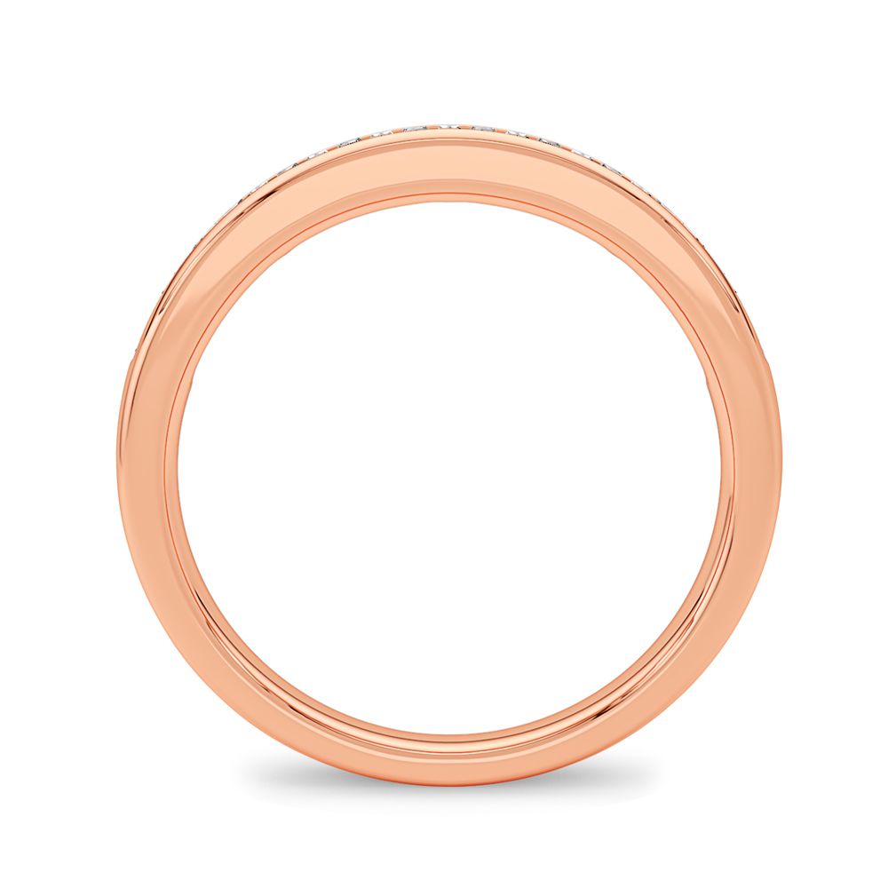 Romantic Rose Gold Lab Diamond Womens Band - 0.20CT