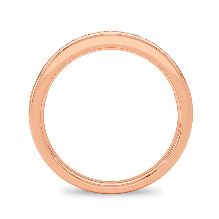 Romantic Rose Gold Lab Diamond Womens Band - 0.20CT